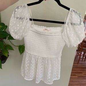 Never-worn white Lacey top